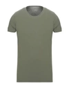 Majestic Linen Blend T-shirt In Green