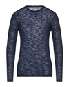 Grey Daniele Alessandrini Sweaters In Dark Blue