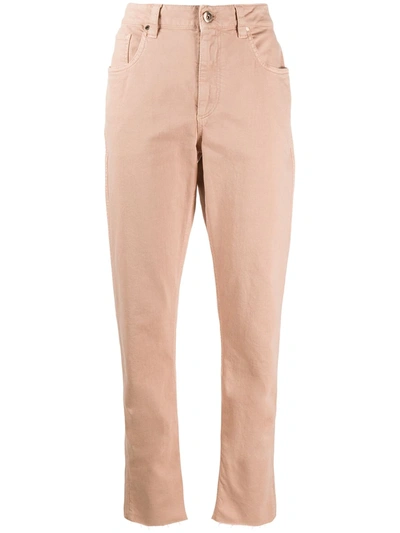 Brunello Cucinelli High-waisted Trousers In Pink