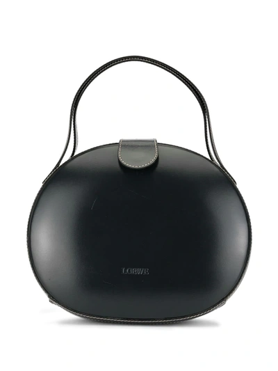 Pre-owned Loewe Double Rounded Tote In Black