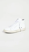 P448 Women's Skate Embellished High-top Sneakers In White Glitter