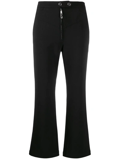 Ellery Never On Sunday High-rise Canvas Flared Trousers In Black