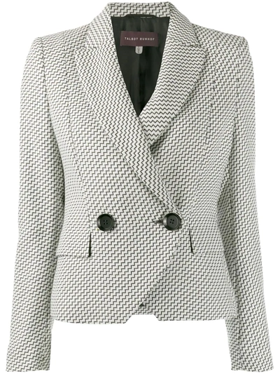 Talbot Runhof Bug Blazer In White