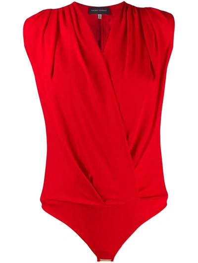 Talbot Runhof Bay Bodysuit In Red