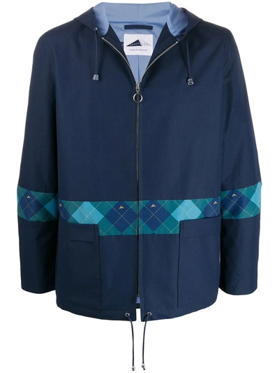 Anglozine Arles Lightweight Hooded Jacket In Blue