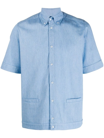 Anglozine Sud Short Sleeved Shirt In Blue