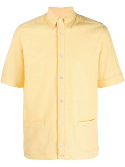 Anglozine Etang Knitted Shirt In Yellow