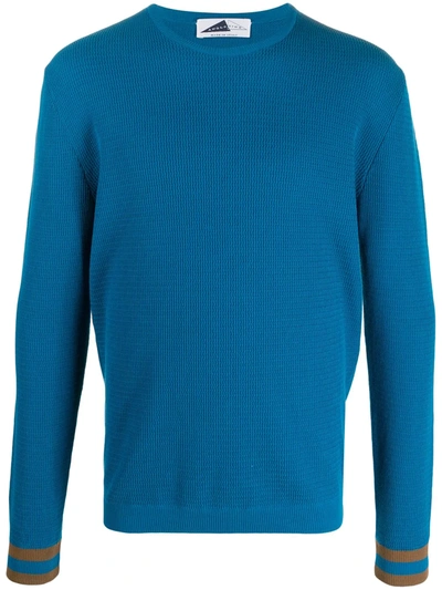 Anglozine Uzes Knitted Jumper In Blue