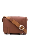 Loewe Embossed Logo Shoulder Bag In Brown