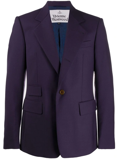 Vivienne Westwood Fitted Single-breasted Blazer In Blue