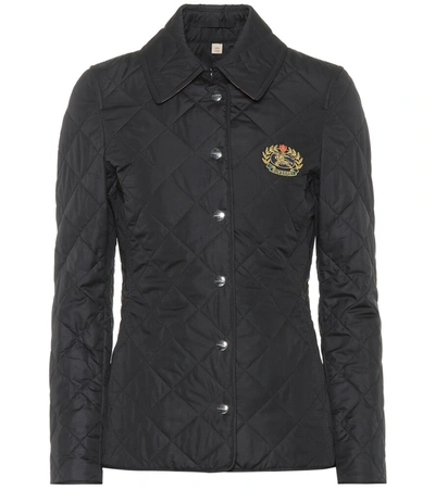 Burberry Franwell Diamond Quilted Jacket In Black