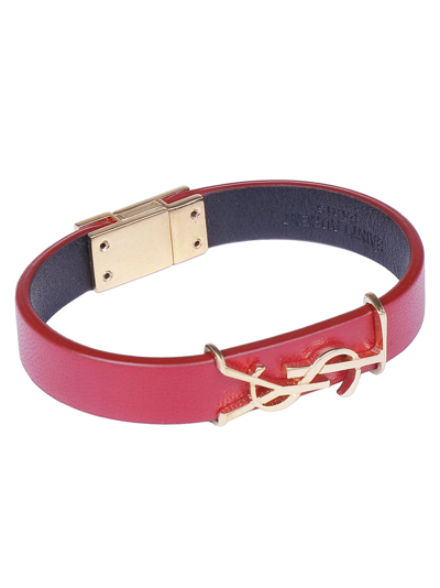 Saint Laurent Red Patent Leather Opyum Bracelet