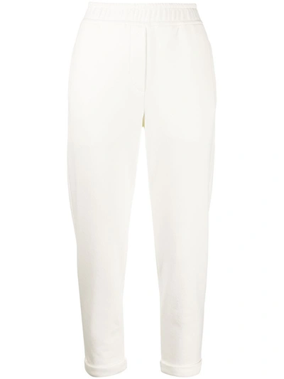 Brunello Cucinelli Cropped Track Trousers In White