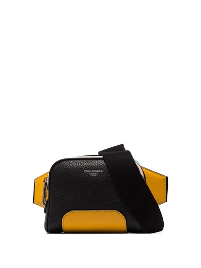 Dolce & Gabbana Panelled Leather Mini Belt Bag In Black