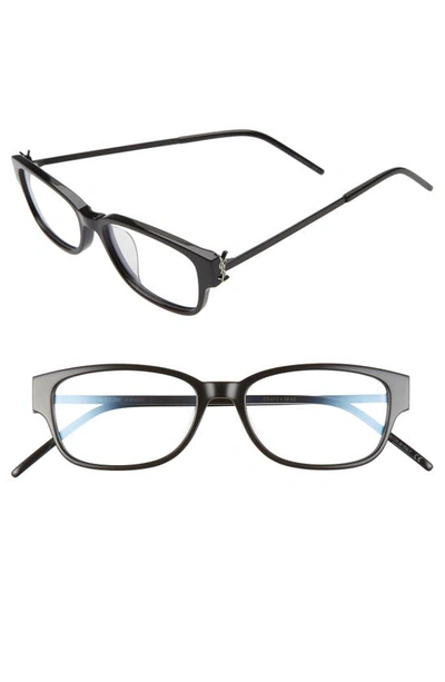 Saint Laurent 53mm Optical Glasses In Black