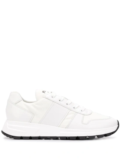 Prada Logo Detail Low-top Sneakers In F0009 White