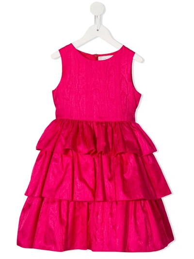 Oscar De La Renta Kids' Layered Party Dress In Pink