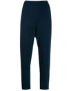 P.a.r.o.s.h Elasticated Slim-fit Trousers In Blue
