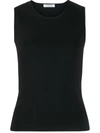 P.a.r.o.s.h Rok Knitted Vest Top In Black