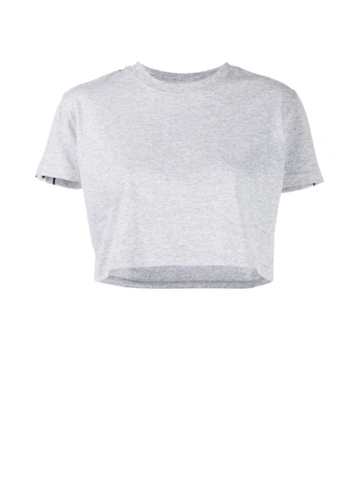 Chiara Ferragni Logomania Cropped T-shirt In Grey