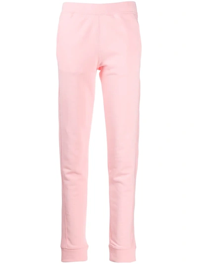 Moschino Logo Patch Track Pants In Pink