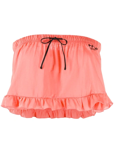 Dsquared2 Strapless Crop Top In Pink