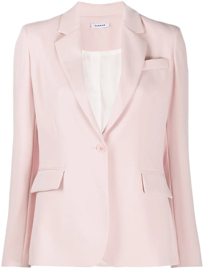 P.a.r.o.s.h Fitted Single Button Blazer In Pink