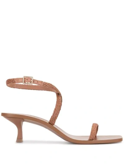 Cult Gaia Banu Kitten Heel Sandals In Brown