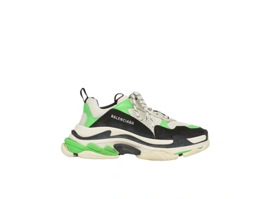 Pre-owned Balenciaga Triple S Green Black In Green/black/white | ModeSens