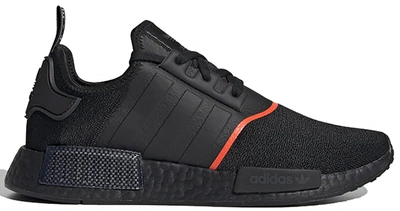 Pre-owned Adidas Originals  Nmd R1 Core Black Solar Red Line In Core Black/core Black/solar Red