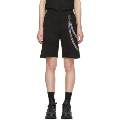 Alexander Mcqueen Shorts With Embroidery In Black Mix