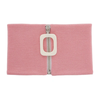 Jw Anderson Zipped Neckband In 335 Pw Pink