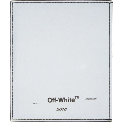 Off-white Logo Card Holder In Silver Color In Silver Blac