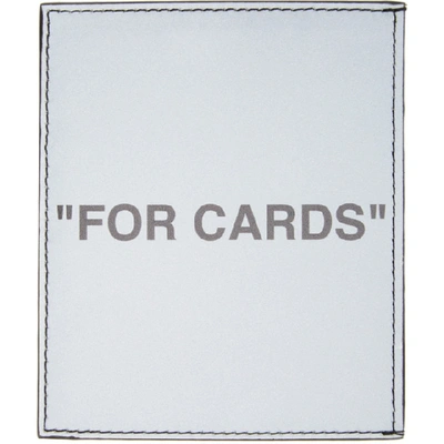 Off-white Silver Leather Card Holder