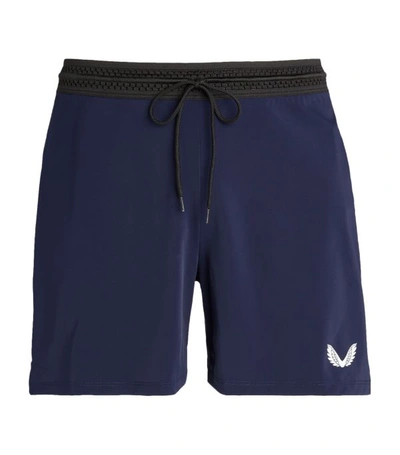Castore Bowden Stretch Tech-jersey Shorts In Blue