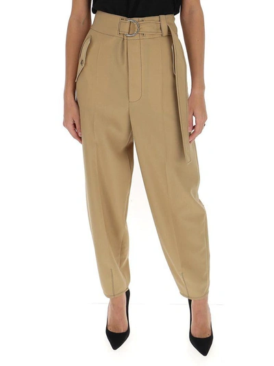 Marni Belted Carrot Pants In Beige