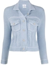 Barrie Denim-inspired Knitted Cardi-jacket In Blue