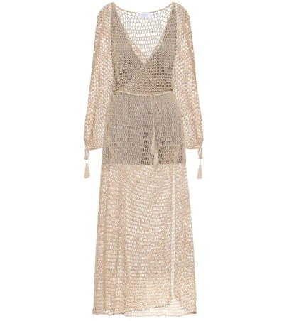 Anna Kosturova Stevie Cotton Maxi Dress In Gold