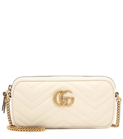 Gucci Gg Marmont Mini Shoulder Bag In White