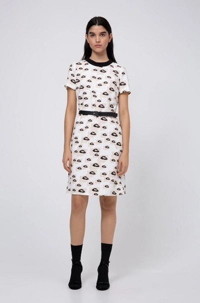 Hugo Boss - Stretch Fabric Dress With Collection Themed Print - Patterned
