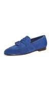 Hugo Boss Soho Tassel Suede Loafers In Dark Blue