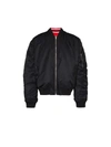 Marcelo Burlon County Of Milan Wings Embroidered Reversible Bomber Jacket In Black