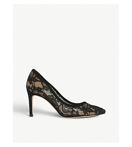 lk bennett floret black patent