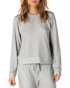 Beyond Yoga Favorite Printed Raglan Crewneck Pullover In Gray Leapard