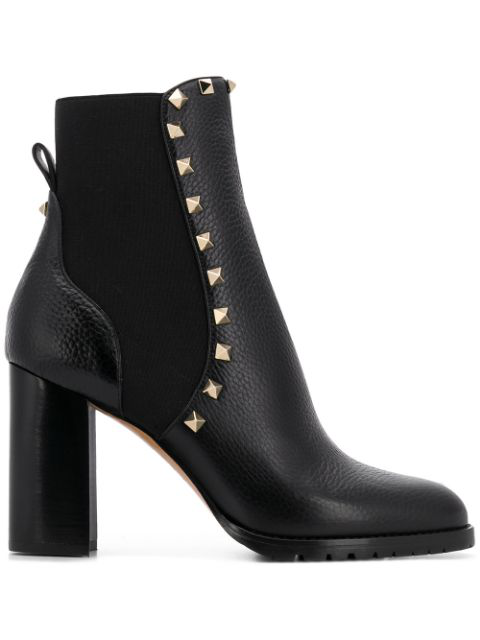 rockstud block heel bootie