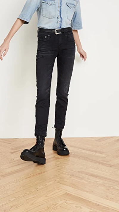 R13 Alison Mid-rise Skinny Jeans In Black