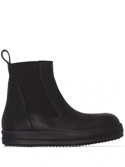 Rick Owens Bozo Thick-sole Leather Chelsea Boots In Black