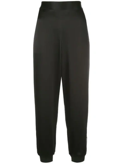Alice And Olivia Pete Side Stripe Jogger Pants In Black
