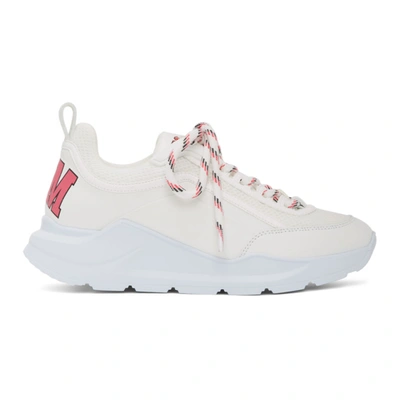 Msgm 35mm Leather & Mesh Sneakers In White