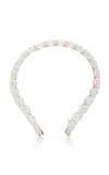 Shrimps Quinn Bead And Faux Pearl-embellished Headband In Silver
